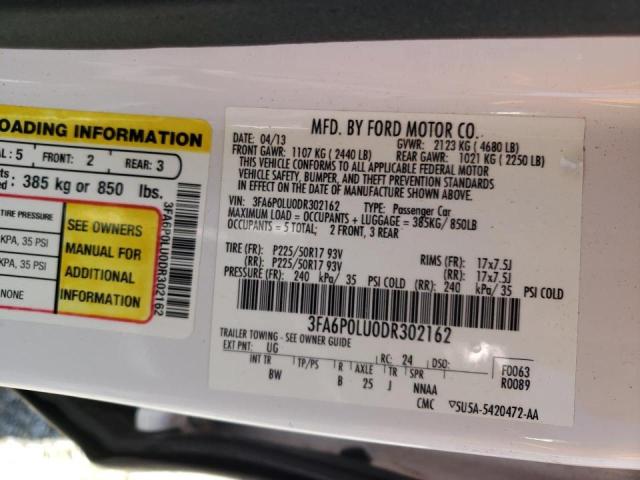 Photo 10 from auction – 2013 FORD FUSION SE with VIN 3FA6P0LU0DR302162