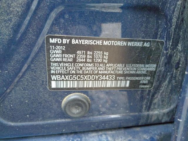 Photo 10 from auction – 2013 BMW 528 I with VIN WBAXG5C5XDDY34433