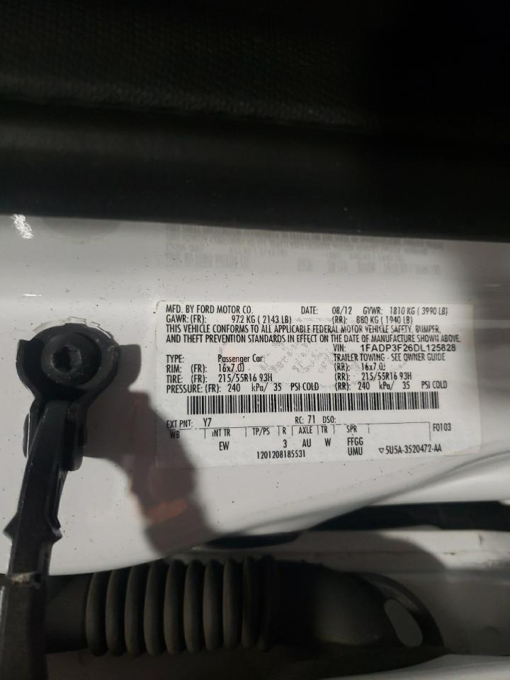 Photo 10 from auction – 2013 FORD FOCUS SE with VIN 1FADP3F26DL125828