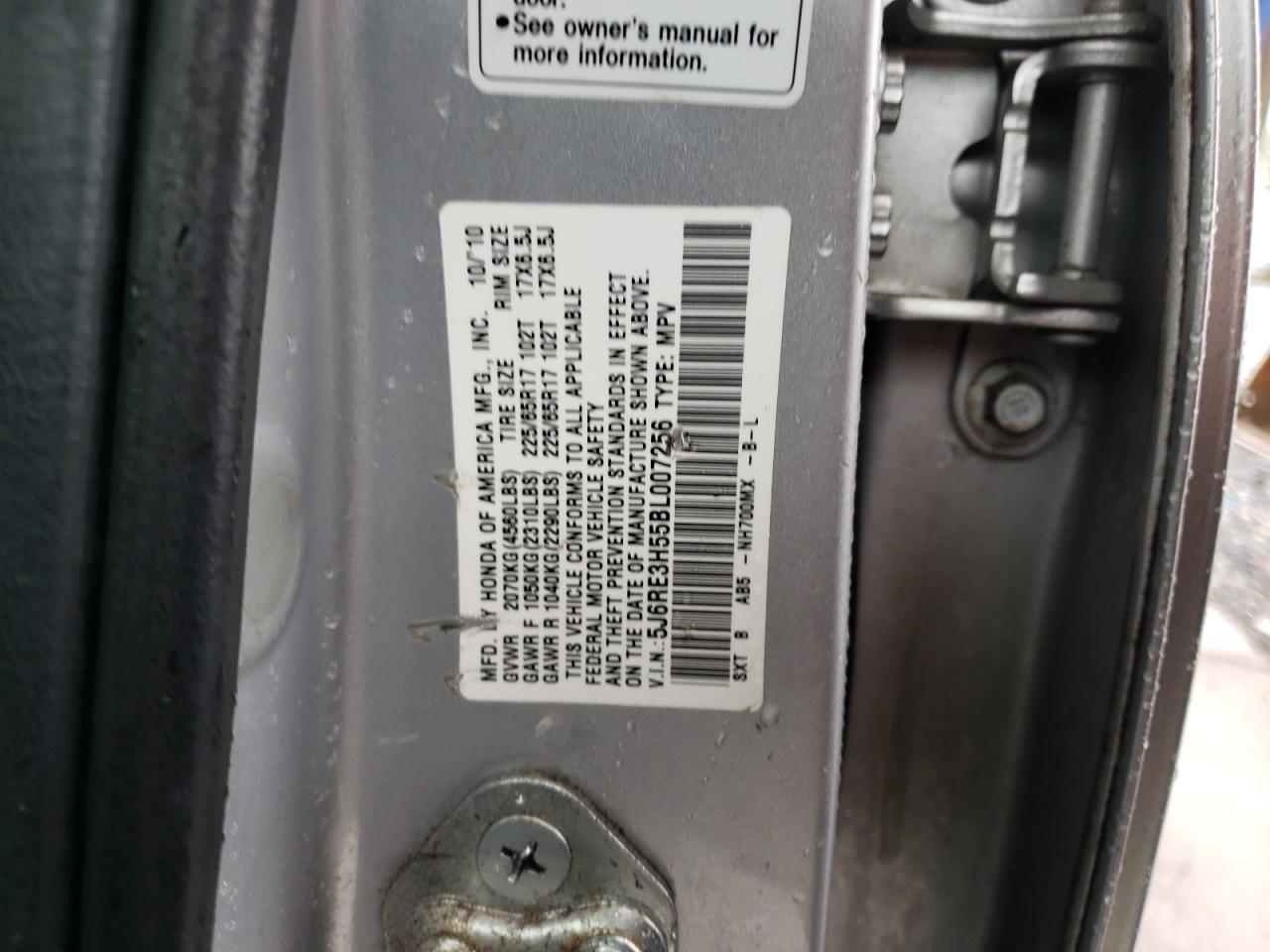 Photo 10 from auction – 2011 HONDA CR-V EX with VIN 5J6RE3H55BL007256