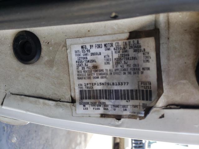 Photo 10 from auction – 1995 FORD F150 with VIN 1FTEF15N7SLB13377