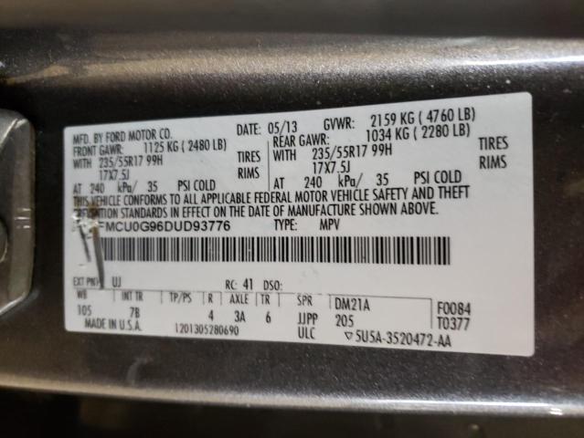 Photo 10 from auction – 2013 FORD ESCAPE SE with VIN 1FMCU0G96DUD93776