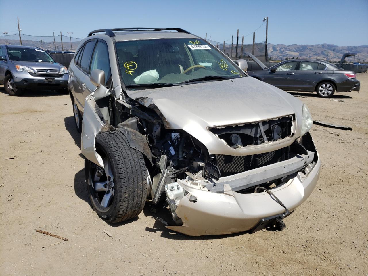LEXUS RX 350 2007 with VIN JTJGK31U770008454 - Photo from auction