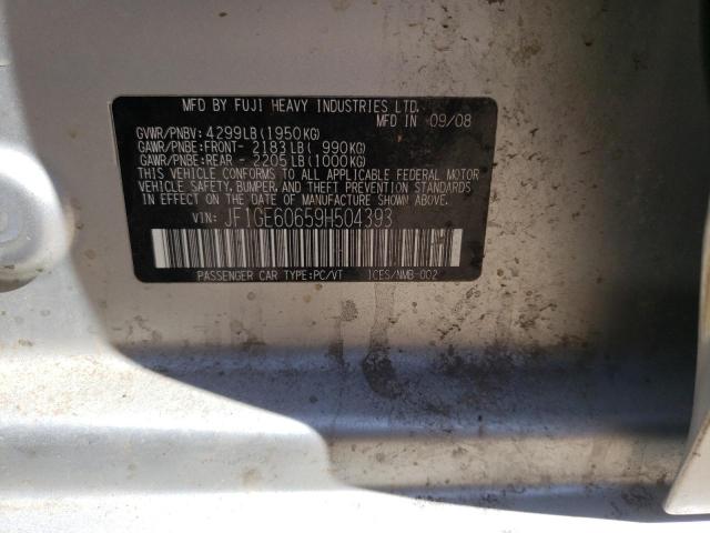 Photo 10 from auction – 2009 SUBARU IMPREZA 2. with VIN JF1GE60659H504393