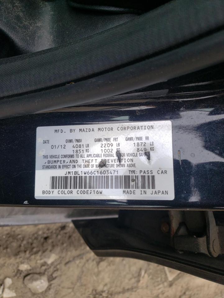 Photo 10 from auction – 2012 MAZDA 3 S with VIN JM1BL1W66C1603471