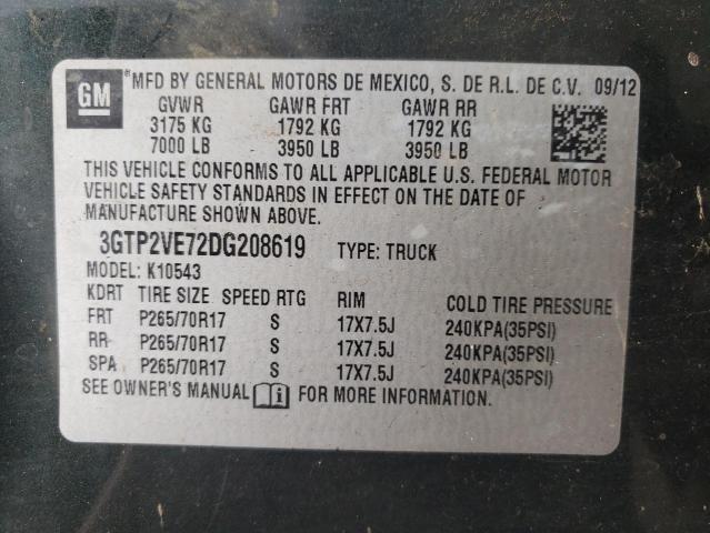 Photo 10 from auction – 2013 GMC SIERRA K15 with VIN 3GTP2VE72DG208619