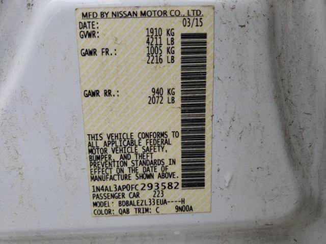 Photo 10 from auction – 2015 NISSAN ALTIMA 2.5 with VIN 1N4AL3AP0FC293582