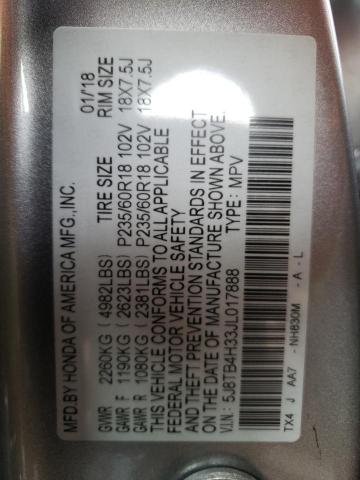 Photo 10 from auction – 2018 ACURA RDX with VIN 5J8TB4H33JL017888