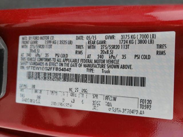 Photo 10 from auction – 2015 FORD F150 SUPER with VIN 1FTEW1EG2FFB54845
