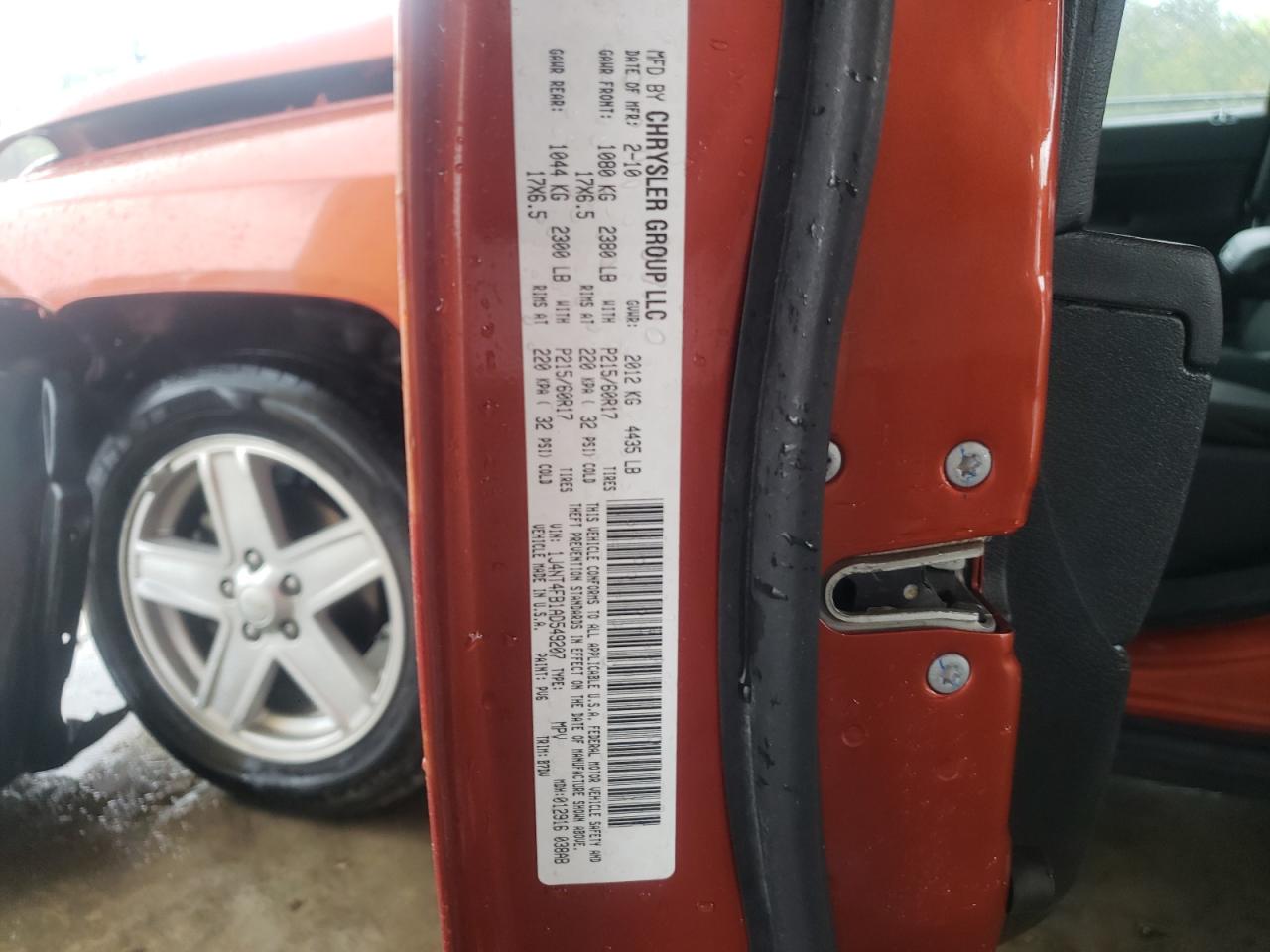 Photo 10 from auction – 2010 JEEP COMPASS SP with VIN 1J4NT4FB1AD549207