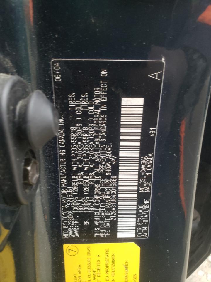 Photo 10 from auction – 2004 LEXUS RX 330 with VIN 2T2GA31U64C015866