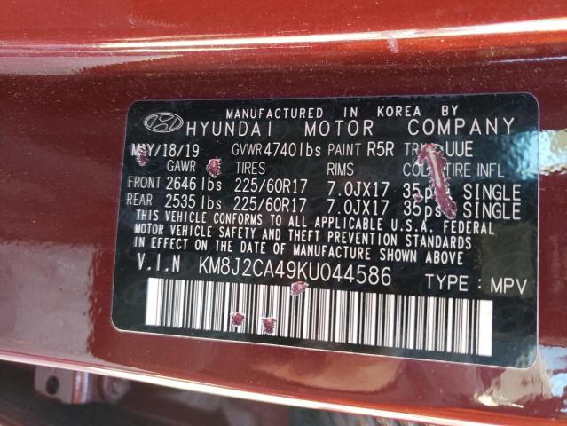 Photo 10 from auction – 2019 HYUNDAI TUCSON SE with VIN KM8J2CA49KU044586