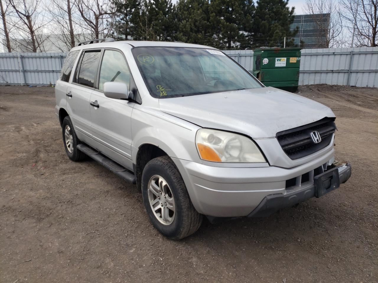 HONDA PILOT EX 2004 with VIN 2HKYF18454H574990 - Photo from auction