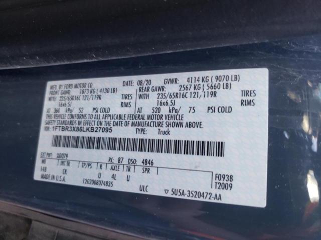 Photo 10 from auction – 2020 FORD TRANSIT T- with VIN 1FTBR3X86LKB27095