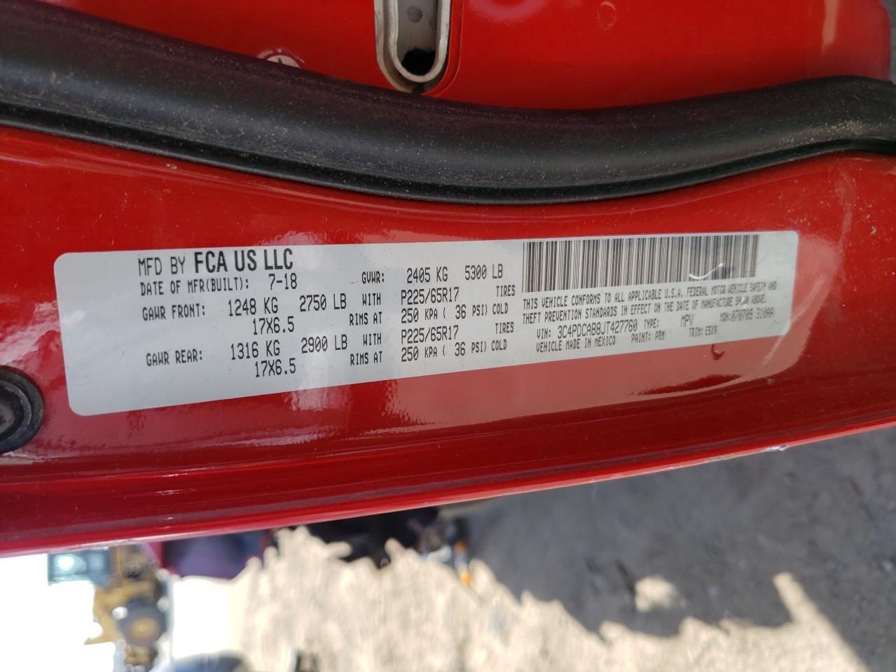 Photo 10 from auction – 2018 DODGE JOURNEY SE with VIN 3C4PDCAB8JT427760