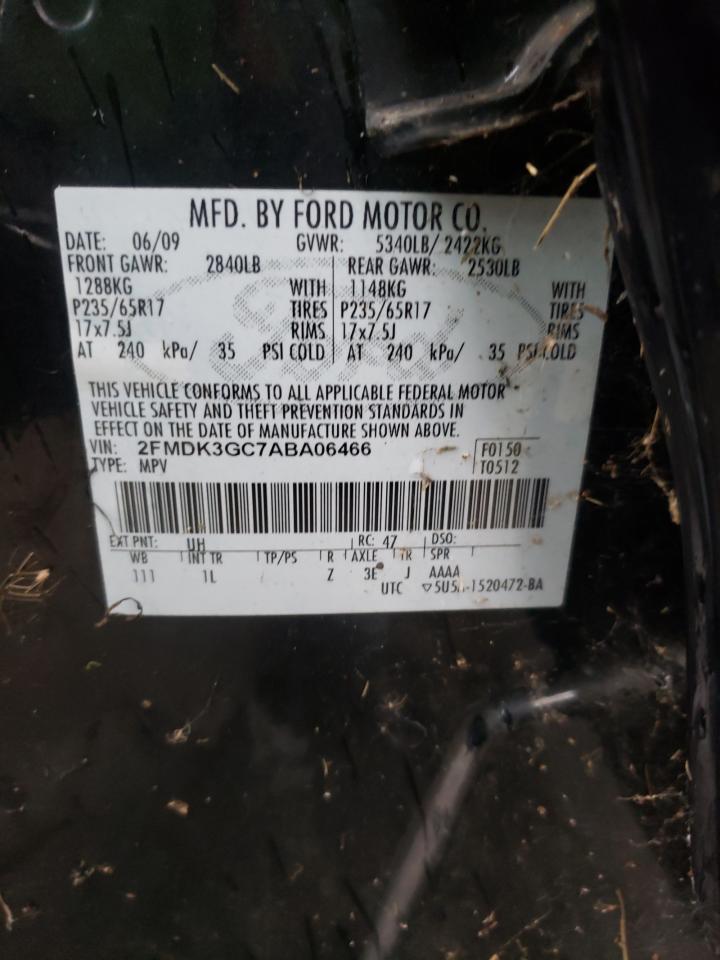 Photo 10 from auction – 2010 FORD EDGE SE with VIN 2FMDK3GC7ABA06466