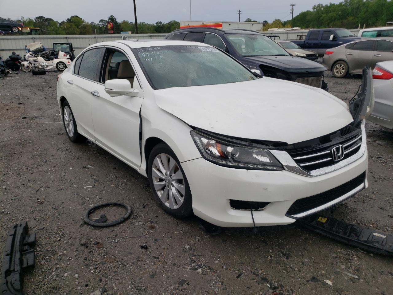 HONDA ACCORD EXL 2014 with VIN 1HGCR3F80EA020348 - Photo from auction