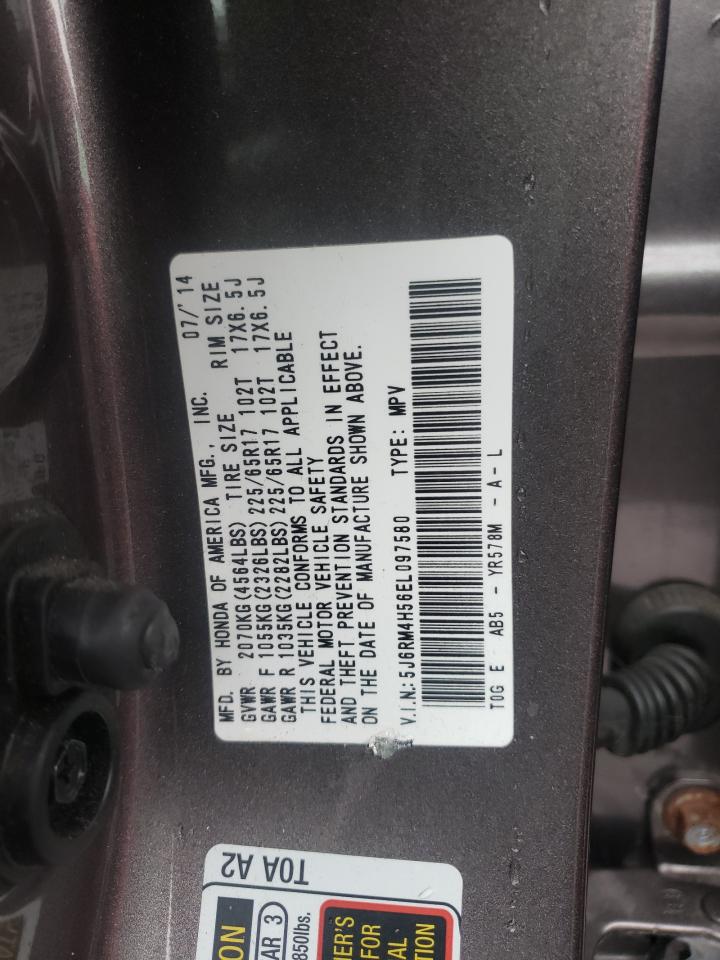 Photo 10 from auction – 2014 HONDA CR-V EX with VIN 5J6RM4H56EL097580