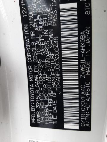 Photo 10 from auction – 2016 TOYOTA PRIUS with VIN JTDKARFU2G3000448