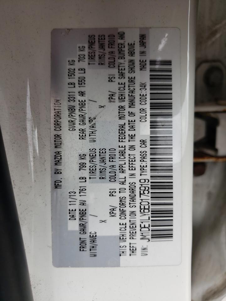 Photo 10 from auction – 2014 MAZDA MAZDA2 TOU with VIN JM1DE1LY6E0175919