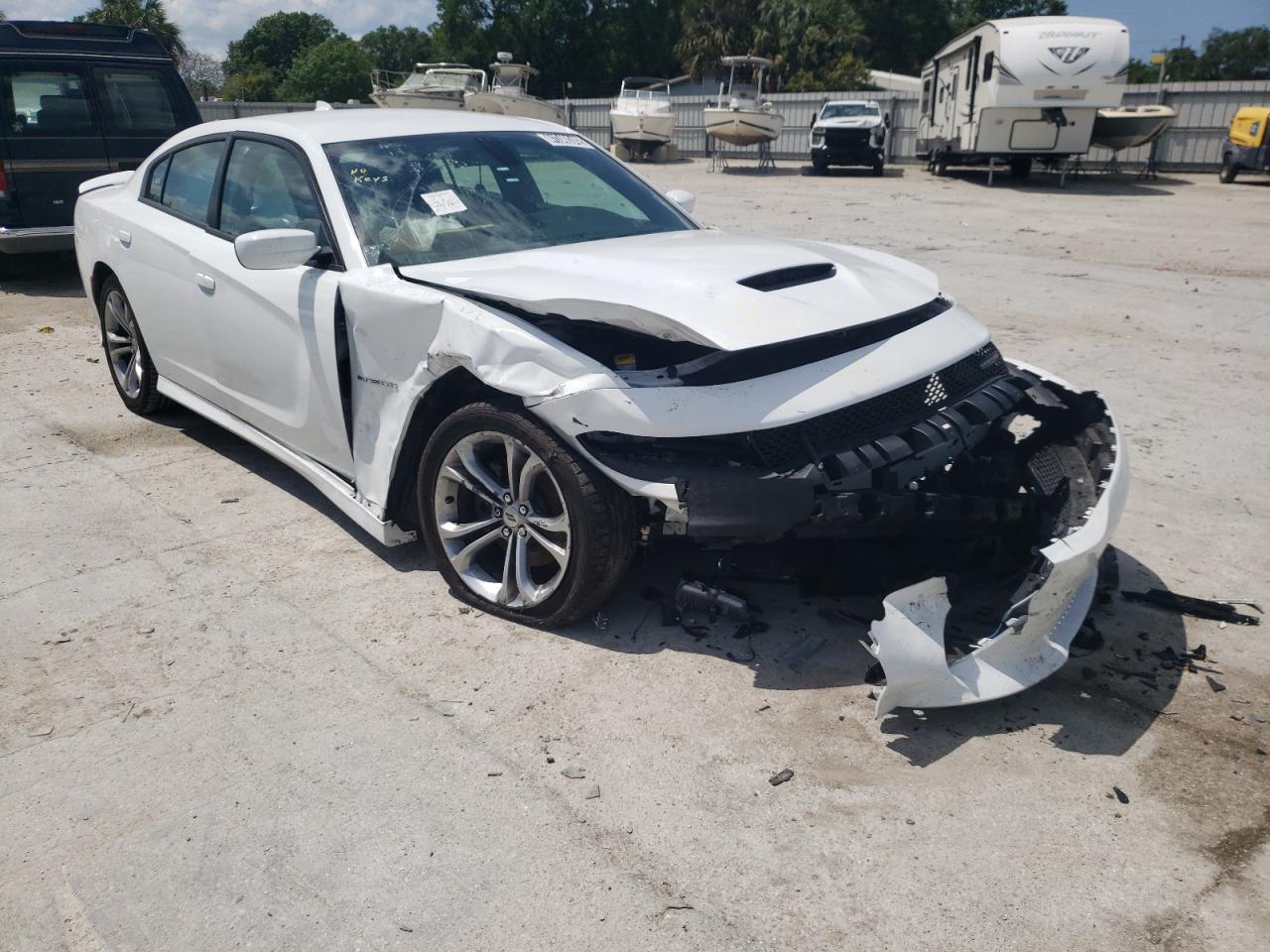 DODGE CHARGER R/ 2021 with VIN 2C3CDXCTXMH524682 - Photo from auction