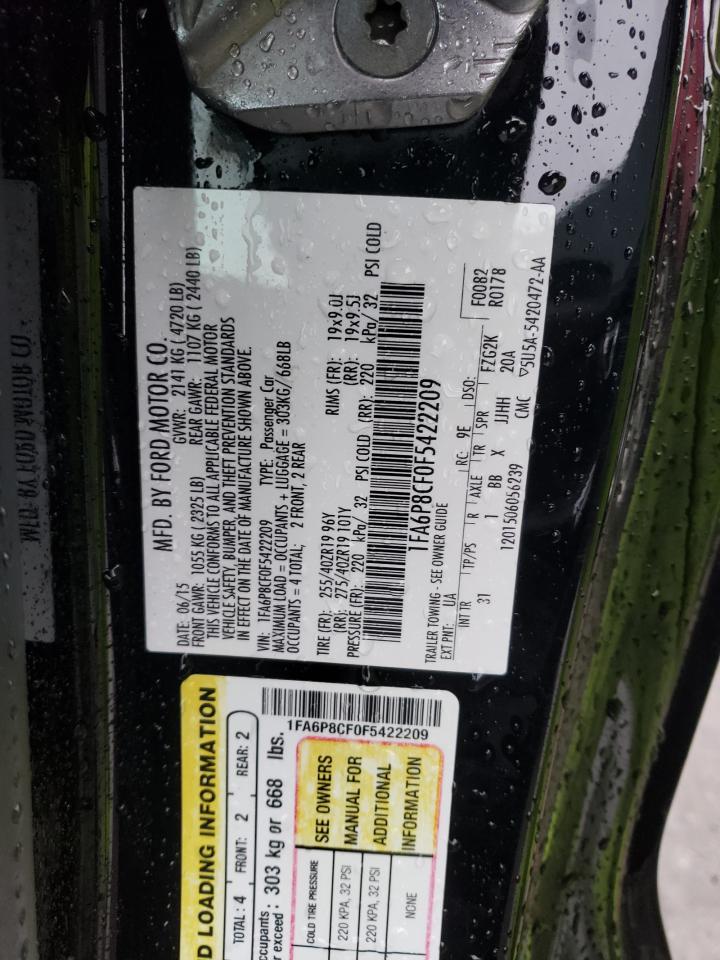 Photo 10 from auction – 2015 FORD MUSTANG GT with VIN 1FA6P8CF0F5422209