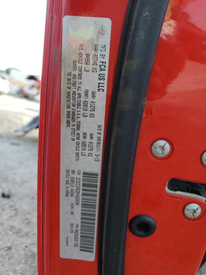 Photo 10 from auction – 2019 DODGE CHALLENGER with VIN 2C3CDZAG2KH620594