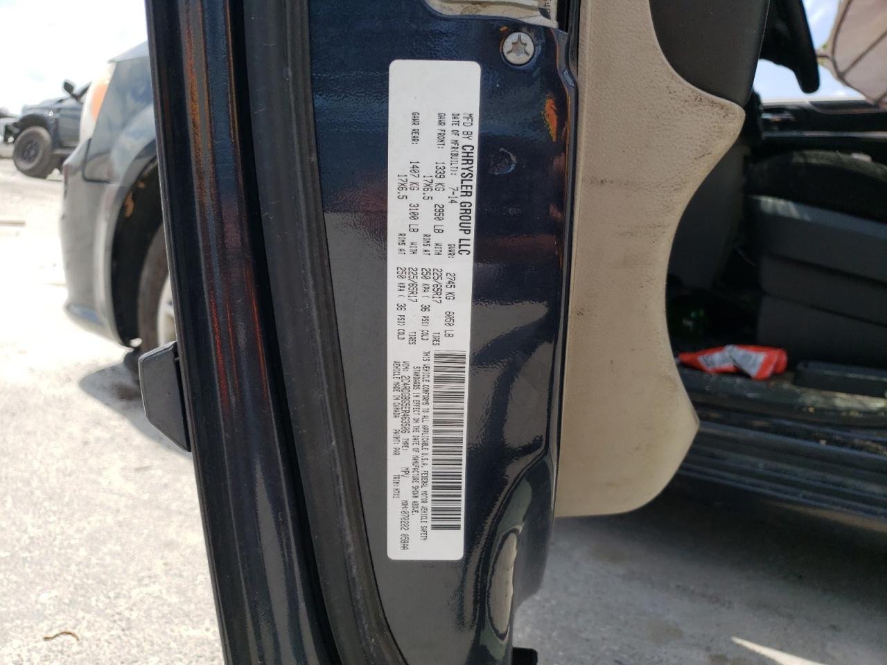 Photo 10 from auction – 2014 DODGE GRAND CARA with VIN 2C4RDGBG5ER463506