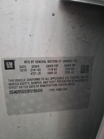 Photo 10 from auction – 2015 BUICK REGAL PREM with VIN 2G4GR5GX0F9189439