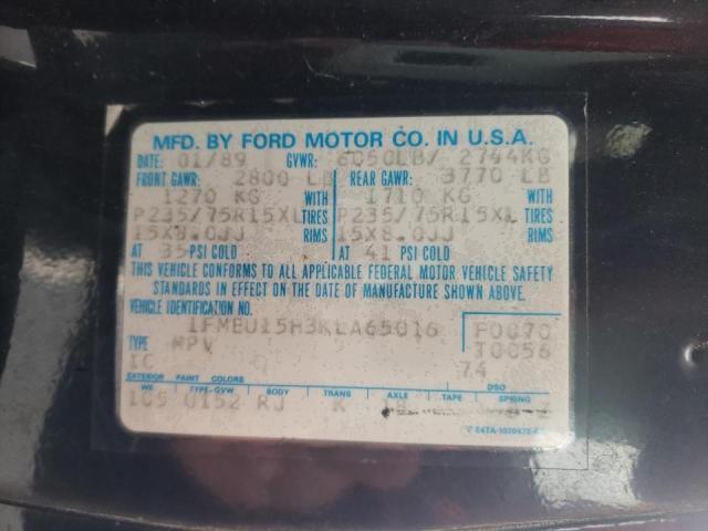 Photo 10 from auction – 1989 FORD BRONCO U10 with VIN 1FMEU15H3KLA65016