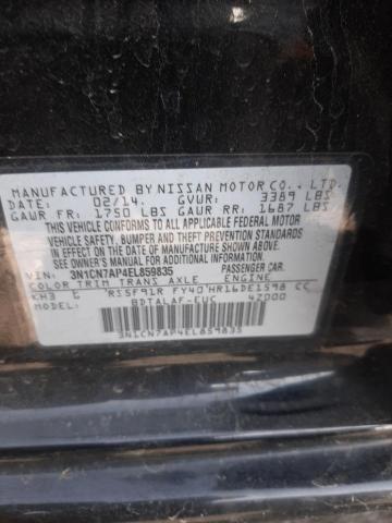 Photo 10 from auction – 2014 NISSAN VERSA with VIN 3N1CN7AP4EL859835