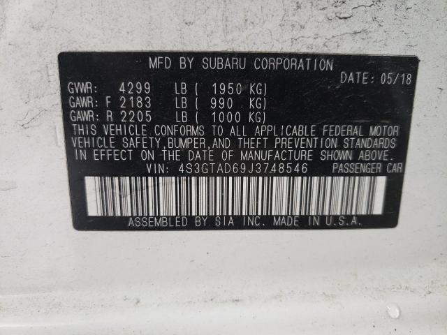 Photo 10 from auction – 2018 SUBARU IMPREZA PR with VIN 4S3GTAD69J3748546