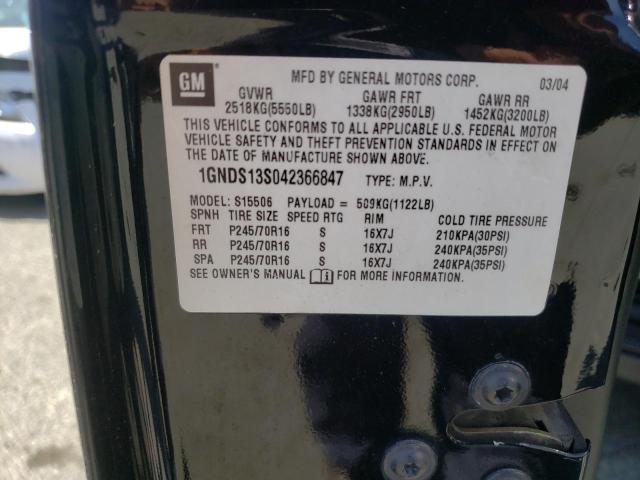Photo 10 from auction – 2004 CHEVROLET TRAILBLAZE with VIN 1GNDS13S042366847