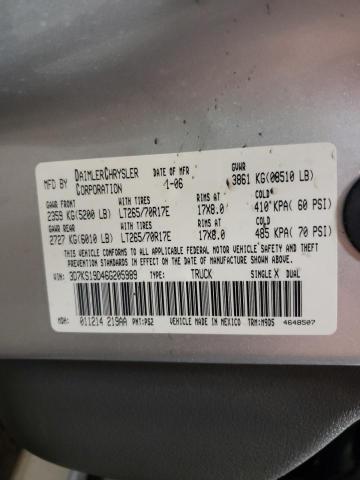 Foto 10 de la subasta – 2006 DODGE RAM 1500 con VIN 3D7KS19D46G205989