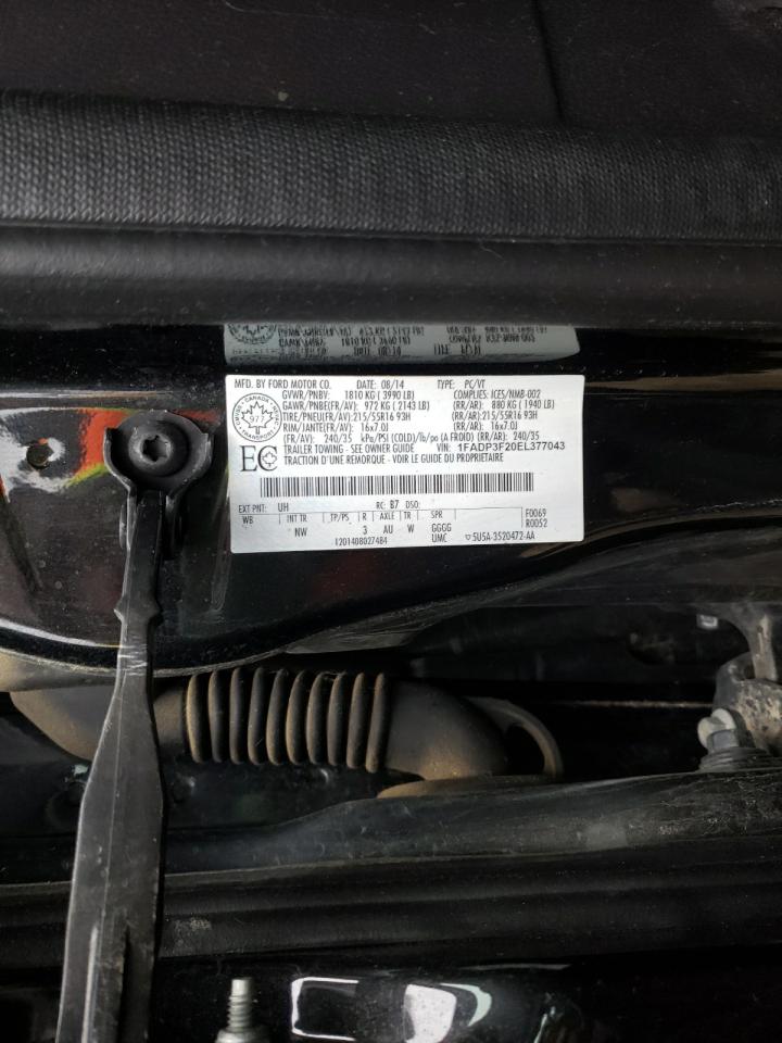 Photo 10 from auction – 2014 FORD FOCUS SE with VIN 1FADP3F20EL377043