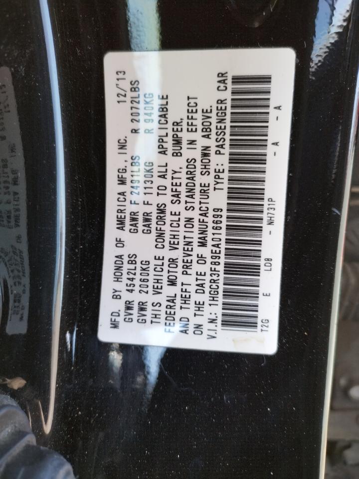 Photo 10 from auction – 2014 HONDA ACCORD EXL with VIN 1HGCR3F89EA016699