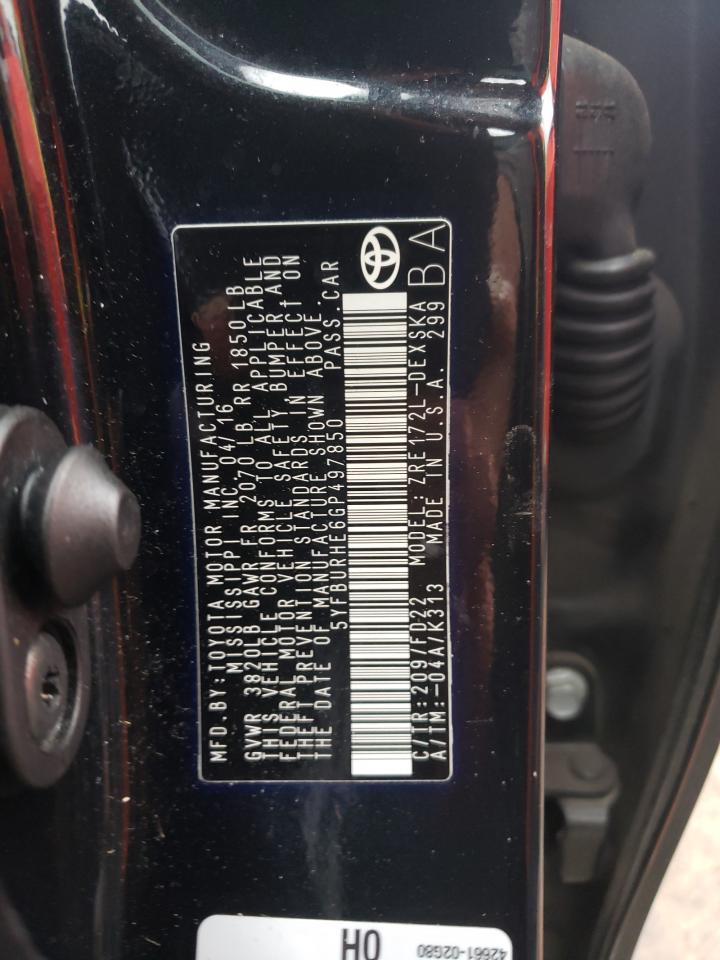 Photo 10 from auction – 2016 TOYOTA COROLLA L with VIN 5YFBURHE6GP497850