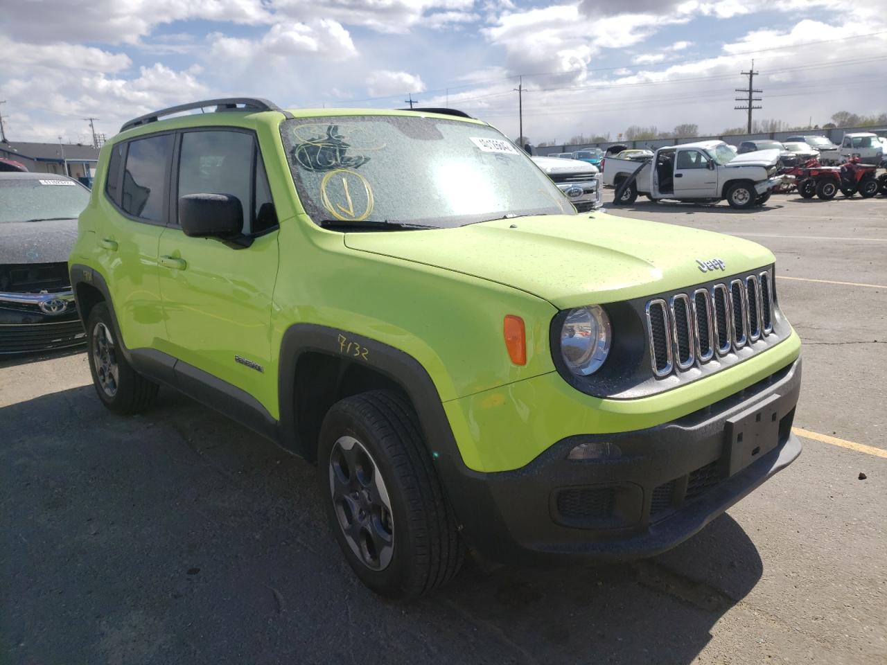 JEEP RENEGADE S 2017 with VIN ZACCJBAB6HPF79734 - Photo from auction