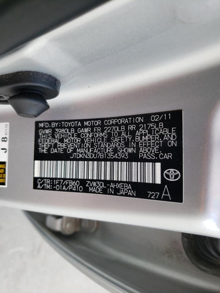 Photo 10 from auction – 2011 TOYOTA PRIUS with VIN JTDKN3DU7B1354393
