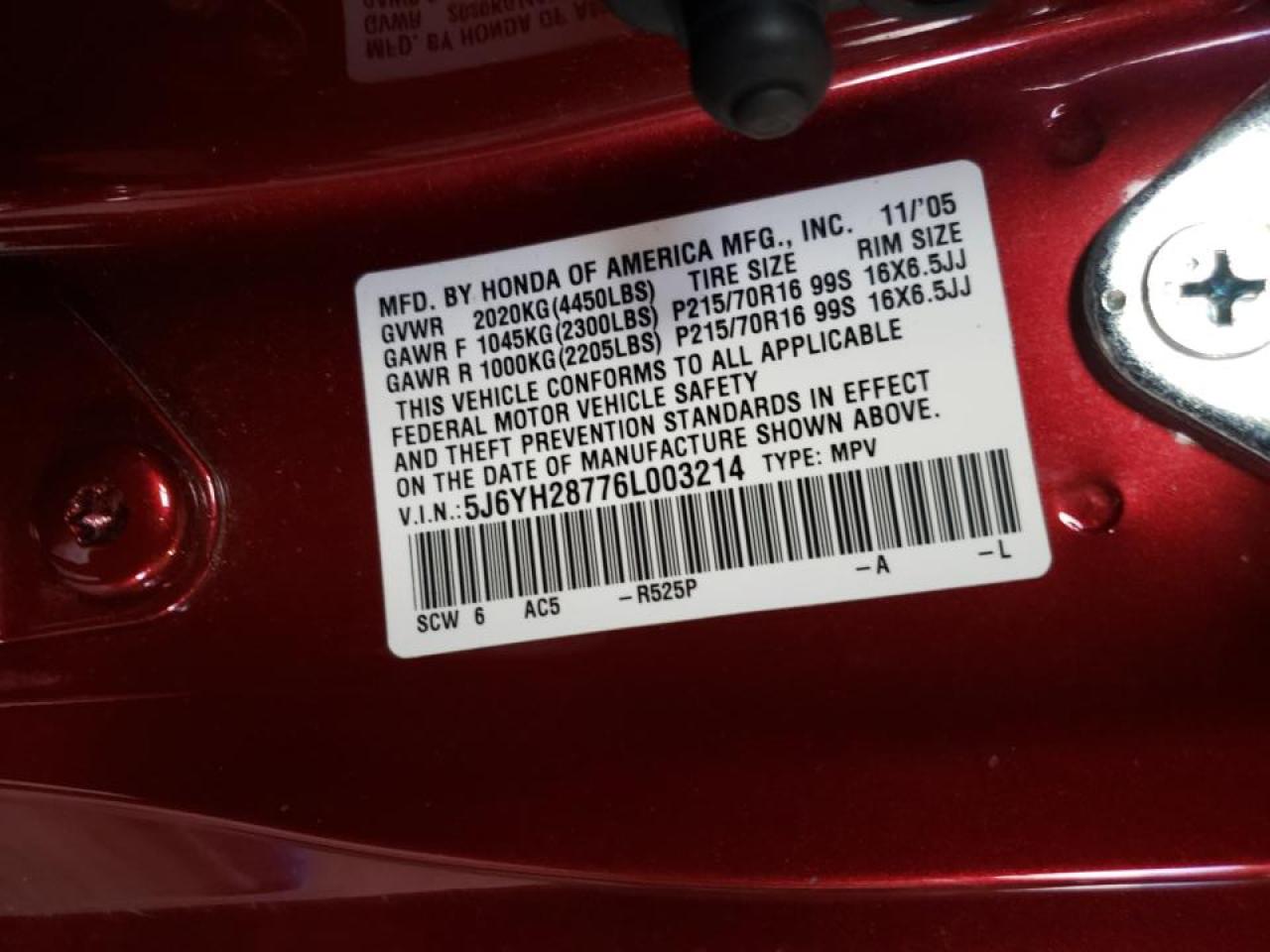 Photo 10 from auction – 2006 HONDA ELEMENT EX with VIN 5J6YH28776L003214