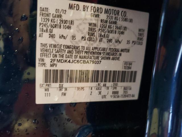 Photo 10 from auction – 2012 FORD EDGE SEL with VIN 2FMDK4JC6CBA79037