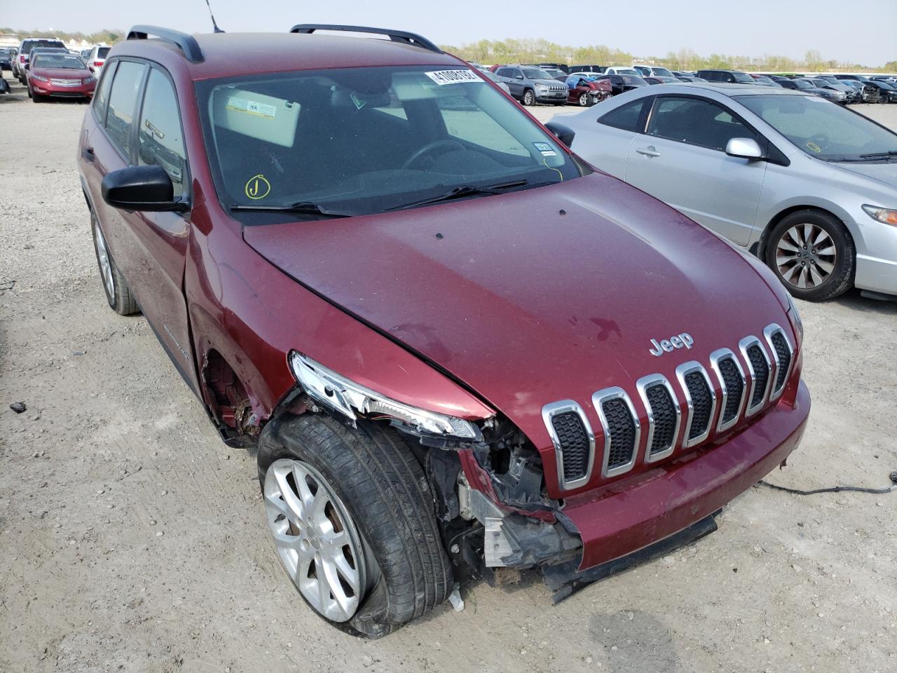 Photo 1 from auction – 2015 JEEP CHEROKEE S with VIN 1C4PJLAB7FW721872