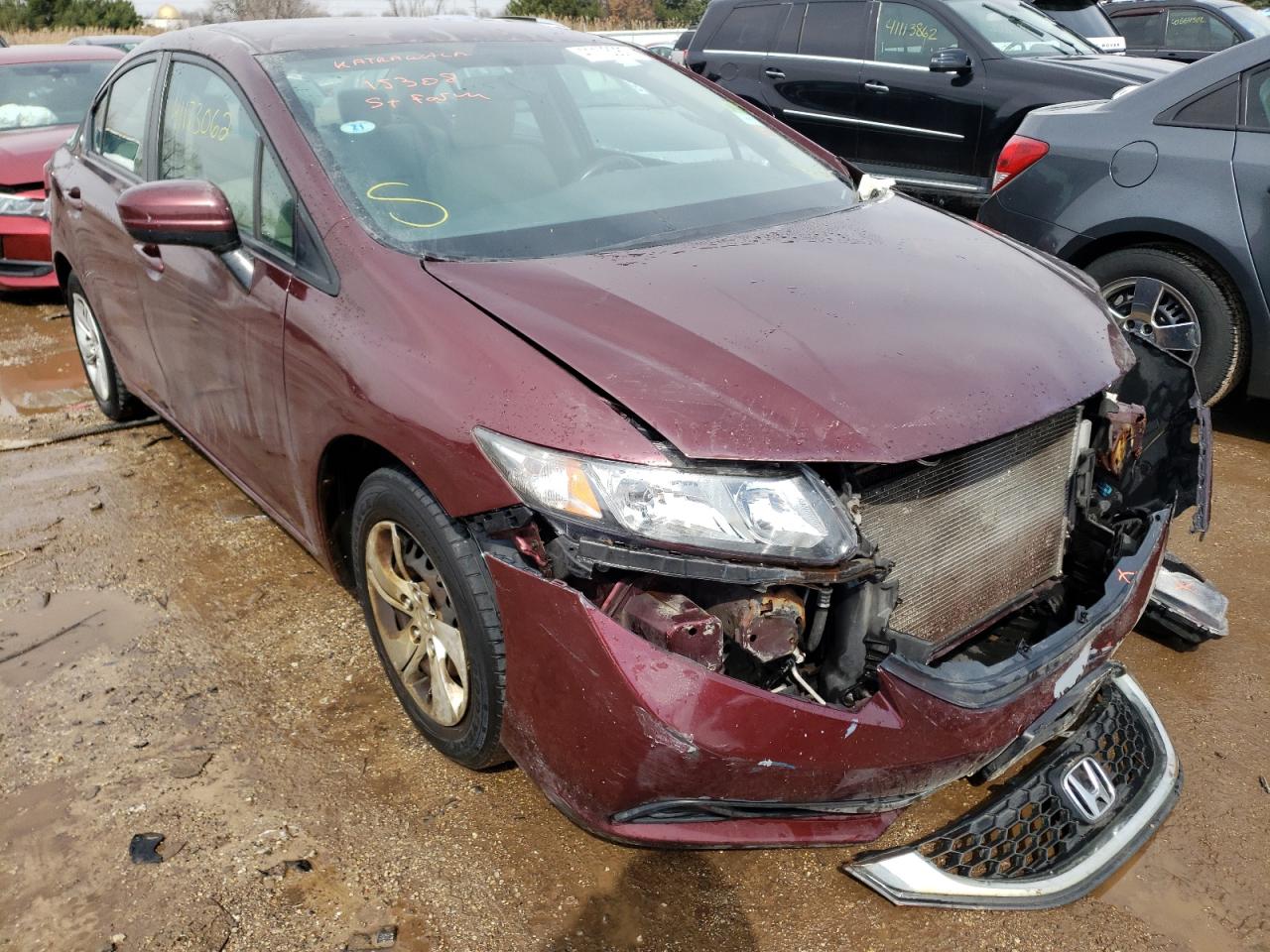 HONDA CIVIC LX 2015 with VIN 19XFB2F51FE045242 - Photo from auction