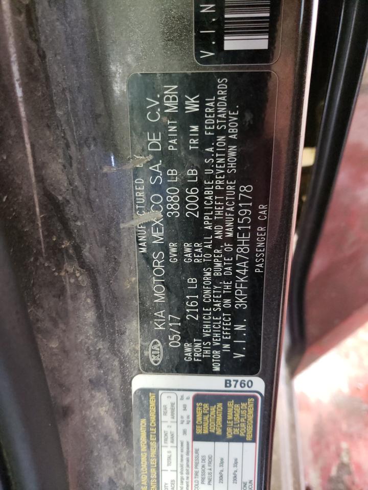 Photo 10 from auction – 2017 KIA FORTE LX with VIN 3KPFK4A78HE159178