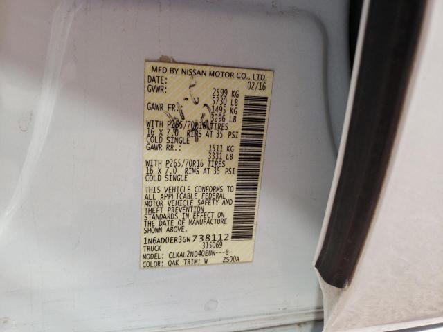 Photo 10 from auction – 2016 NISSAN FRONTIER S with VIN 1N6AD0ER3GN738112