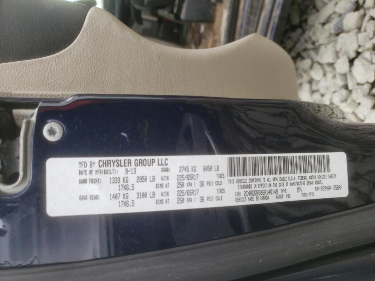 Photo 10 from auction – 2014 DODGE GRAND CARA with VIN 2C4RDGBG0ER146149