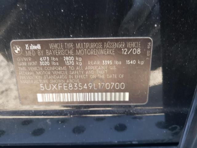 Photo 10 from auction – 2009 BMW X5 XDRIVE4 with VIN 5UXFE83549L170700