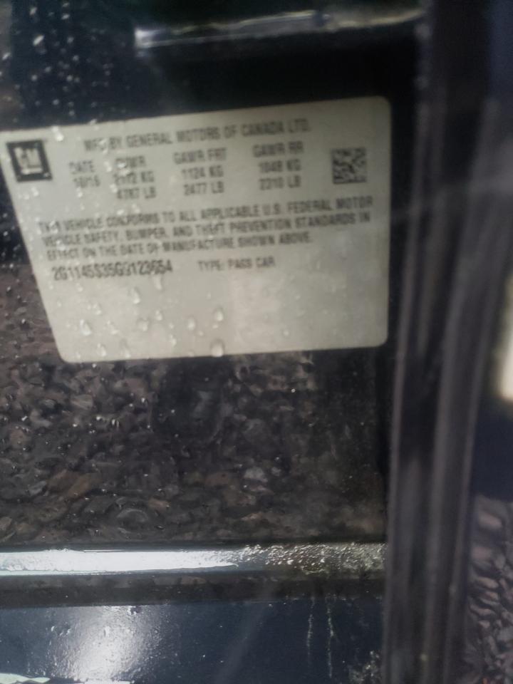Photo 10 from auction – 2016 CHEVROLET IMPALA LTZ with VIN 2G1145S35G9123654