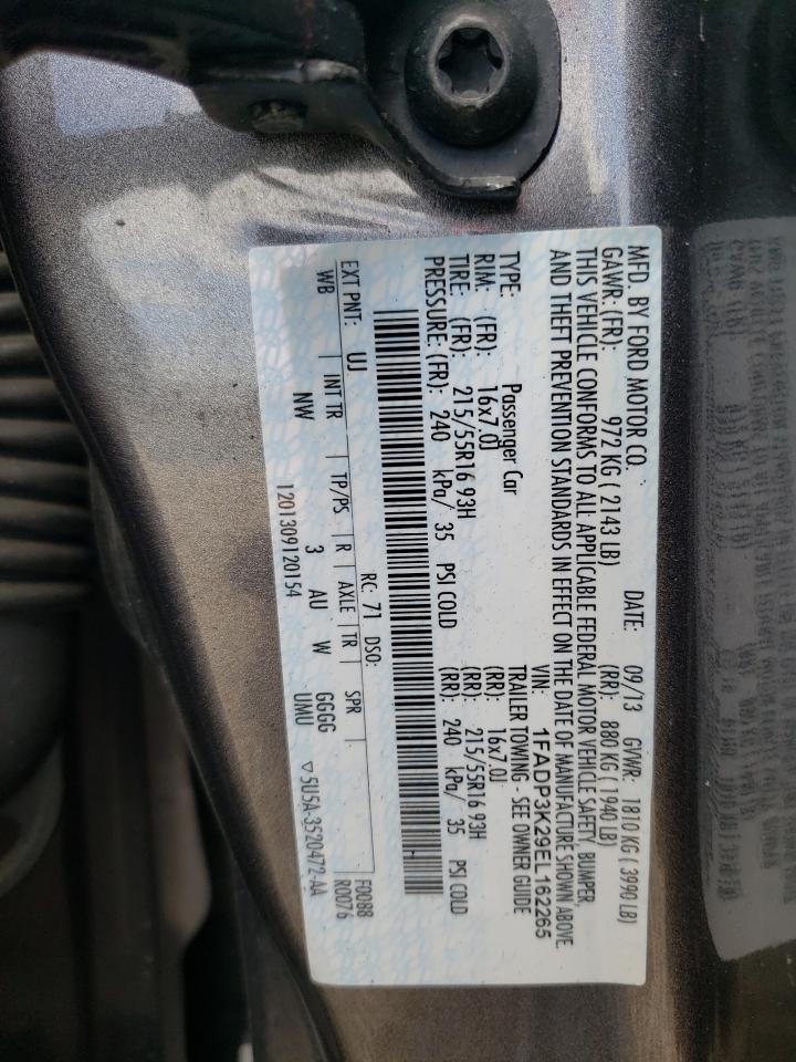 Photo 10 from auction – 2014 FORD FOCUS SE with VIN 1FADP3K29EL162265