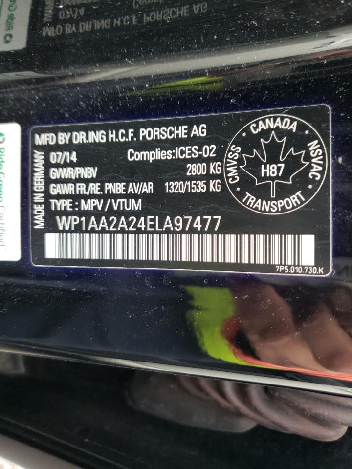 Photo 10 from auction – 2014 PORSCHE CAYENNE with VIN WP1AA2A24ELA97477